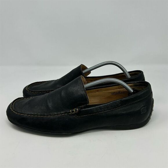 Born Men\'s Black Leather Driving Loafers Size 12 Casual Slip On Shoes main image 8